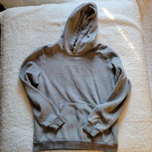 Men's Medium Puma Embossed logo Heather Gray Hoodie